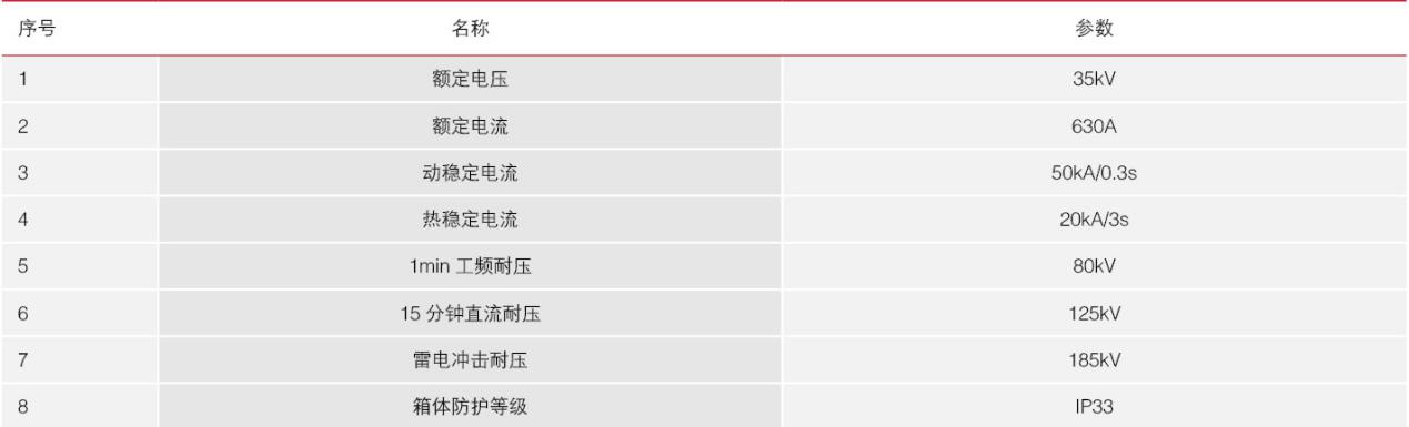 欧式电缆分支箱技术参数