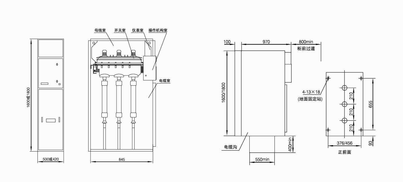 HXGN15-12外形安装尺寸