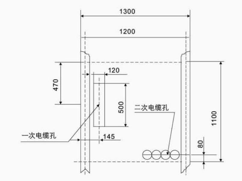 XGN2-12环网柜基础示意图