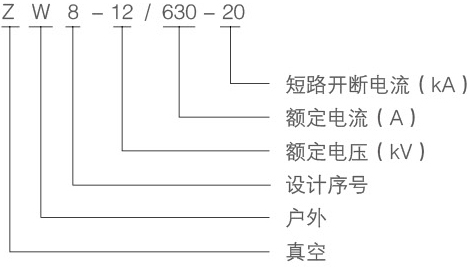 ZW8-12户外高压真空断路器型号含义